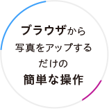 ブラウザから写真をアップするだけの簡単な操